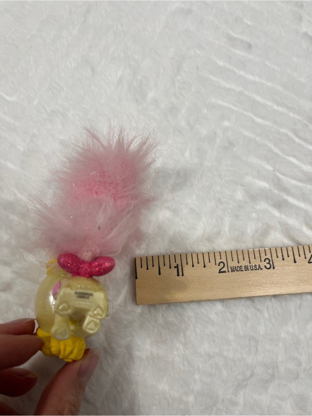 Disney Palace Pets Teacup Princess Belle's Puppy 2" Figure Pink Furry Tail Toy - Picture 3 of 8